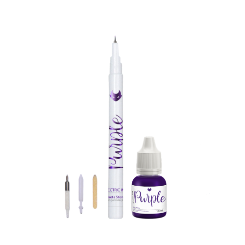Electric Ink Purple Free Hand Tattoo Drawing Pen - Slim (Pen only)